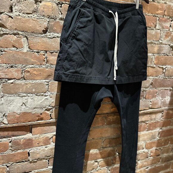 Rick Owens DRKSHDW "Pod Sweatpants Combo" (DU15F5395-TEWF) – Black / Size M - Picture 2 of 9